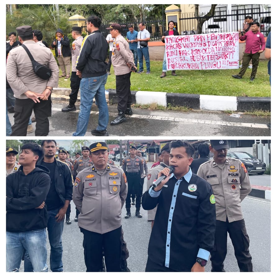 Aksi Jilid III Seram Riau: Tuntut Penangkapan Kacab Wilayah III Disdik Provinsi Riau